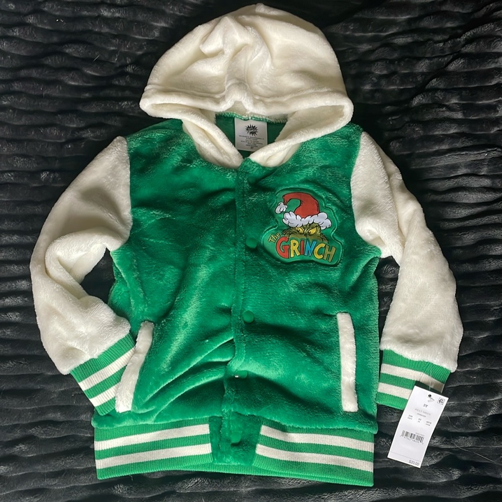The Grinch Christmas Holiday Sweater Jacket 3T toddler boy/girl NWT